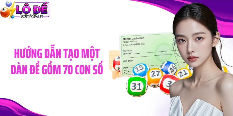 Hướng dẫn tạo một dàn đề gồm 70 con số